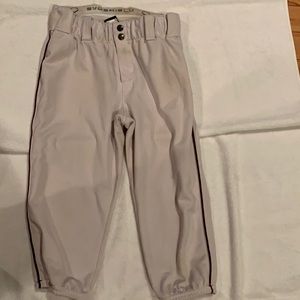 White with maroon stripe Batbusters pants